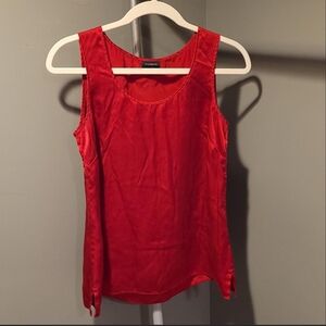 Talbots 100% Silk Tank Top Sleeveless Blouse, Women's Size 4, Red